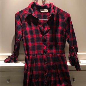 Plaid flannel dress